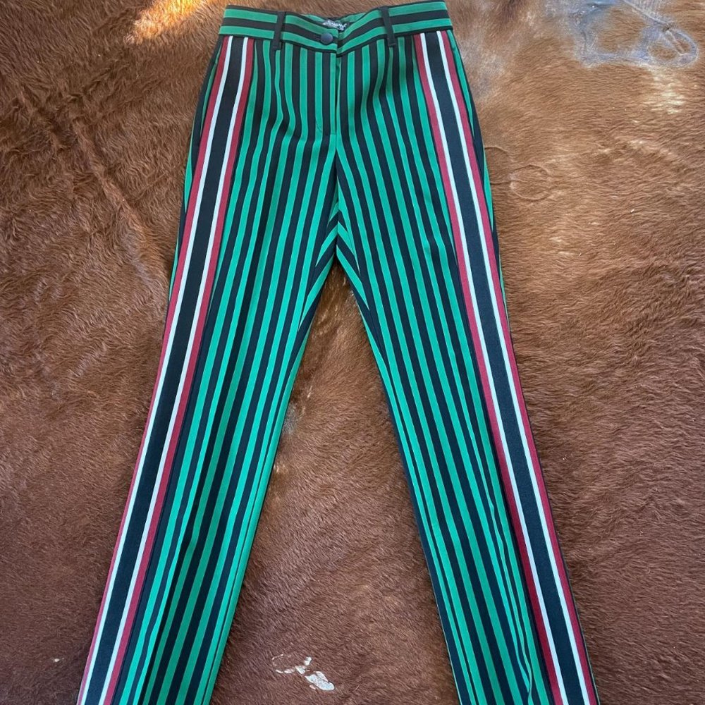 DOLCE & GABBANA AUTHENTIC D&G STRIPED TROUSERS SIZE 27